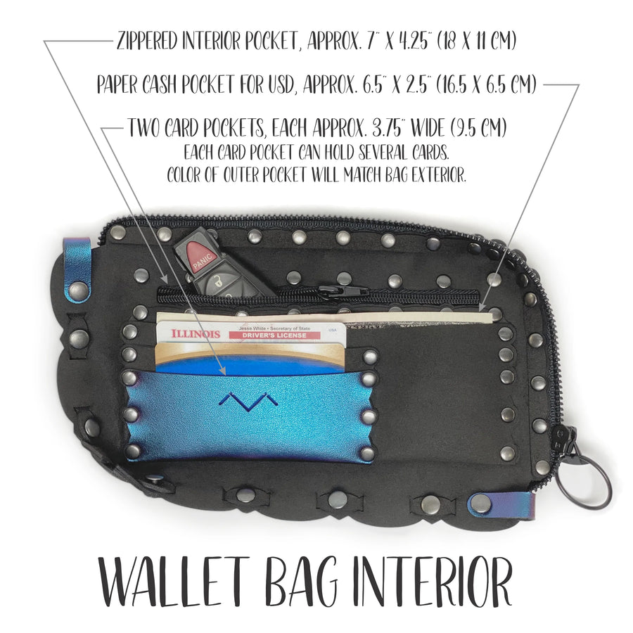 interior of Mohop wallet bag