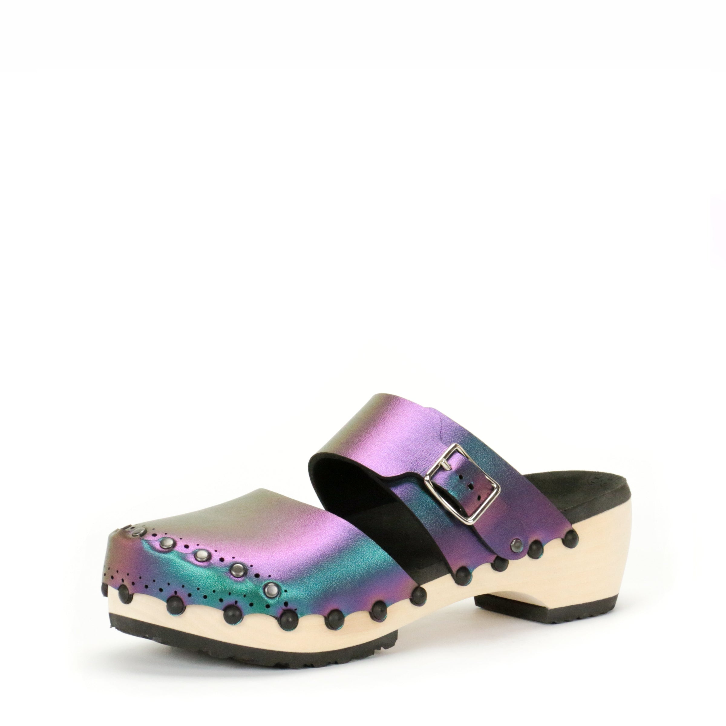 Mid Clog Closed Toe Mule in Ruby - Vegan Clogs - Made in USA – Mohop