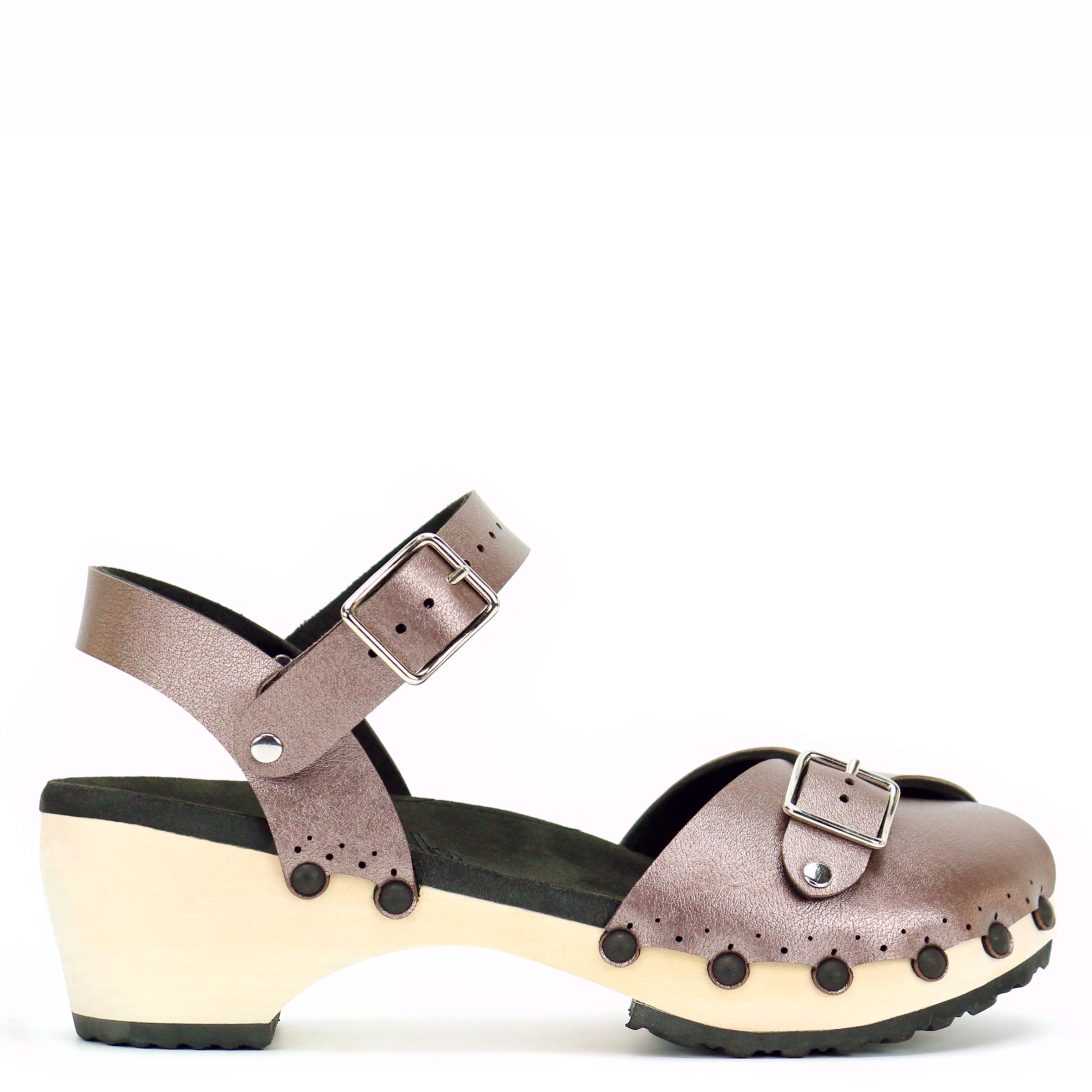 Rose gold clogs hotsell