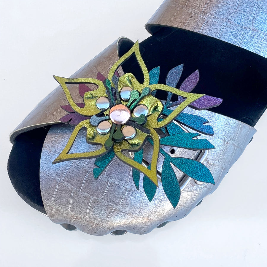 Shoe Loops - Vegan Leather Flower Footwear Flair - Shoe Clips – Mohop