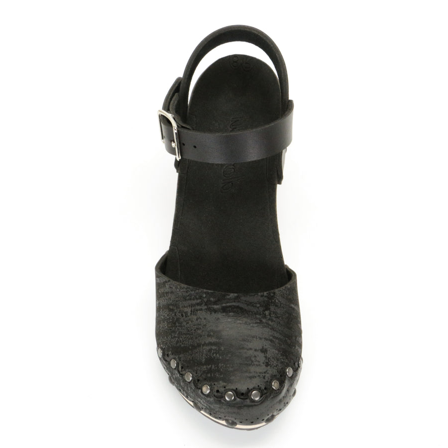 Tall Clog Closed Toe Ankle in Black