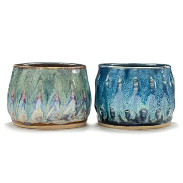 3D Printed Ceramic Whiskey Tumbler Pair