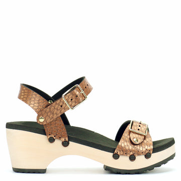 Mid Clog Buckle Toe Ankle in Copper - Mohop