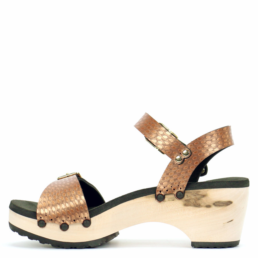 Mid Clog Buckle Toe Ankle in Copper - Mohop