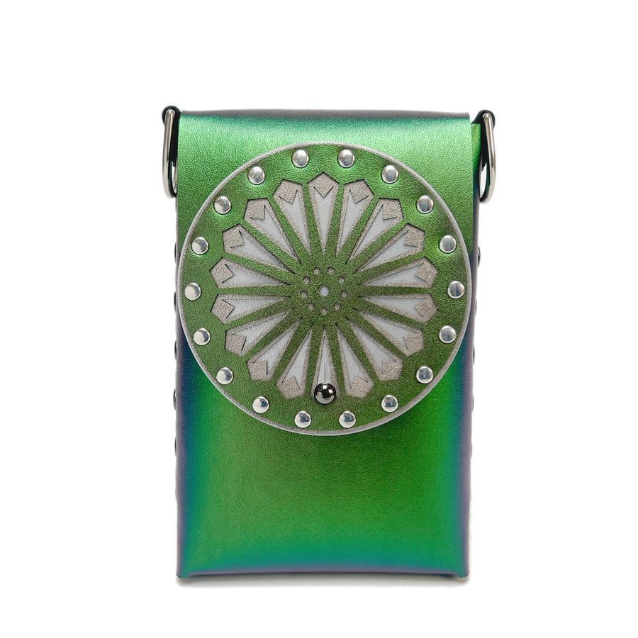 Emerald Arrow Motif Mobile Bag.