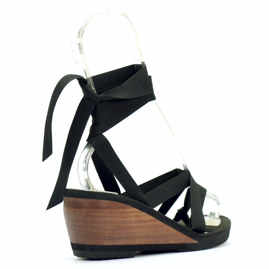 Mid Wedge Thong Ribbon Sandal - Mohop