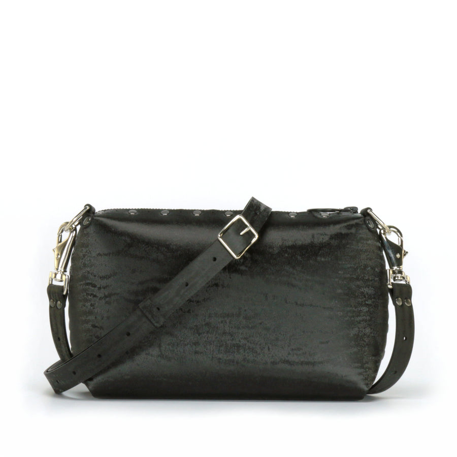 Darcy Crossbody in Polished Leather - Black – HOBO