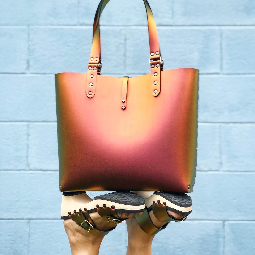 Ruby Tote Bag - Red Iridescent Tote - Vegan - Made in USA – Mohop