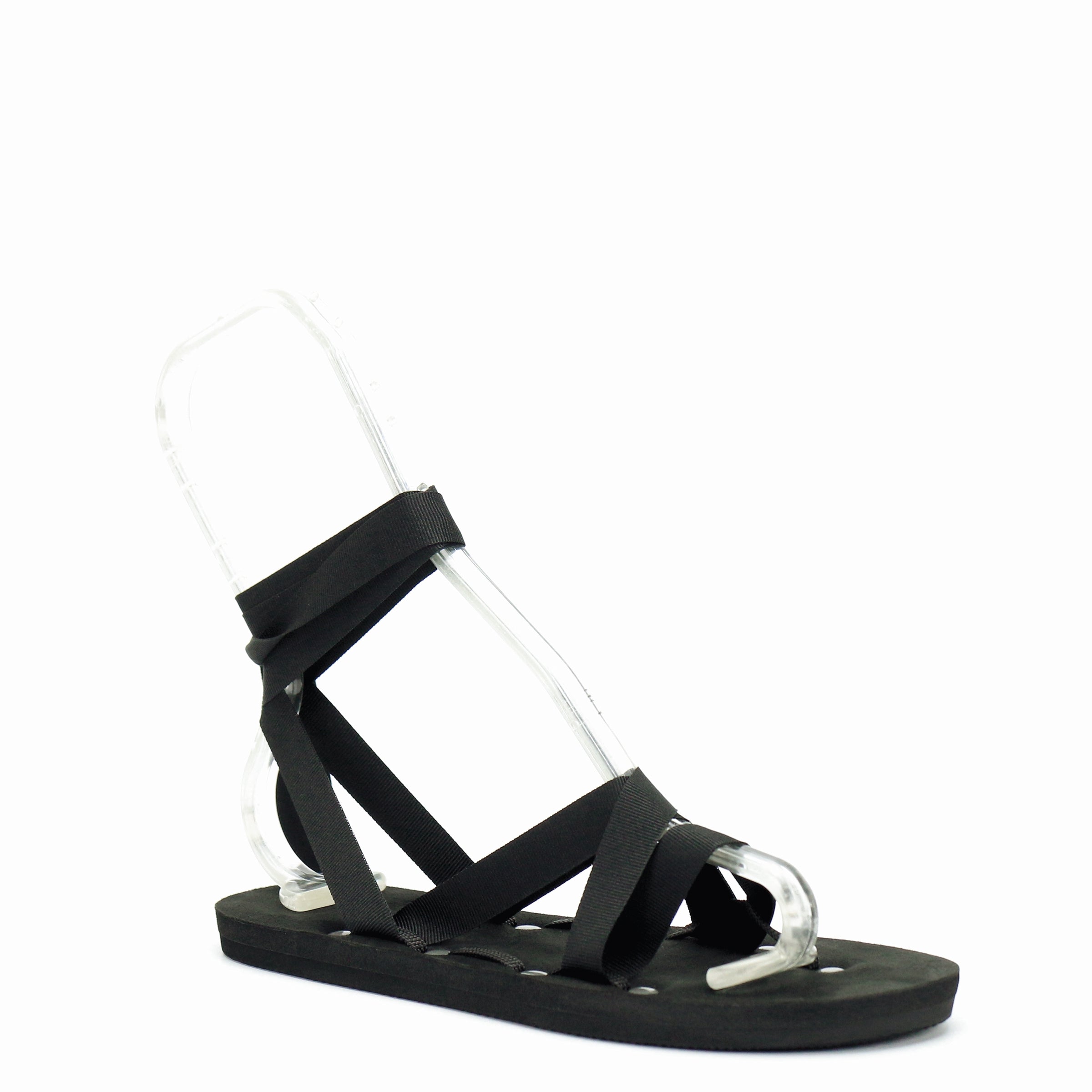 Flat Ribbon Sandal - Customizable Lace Up Sandal - Vegan - Made in 